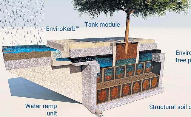 Check out permeable pavement blocks to address urban flooding