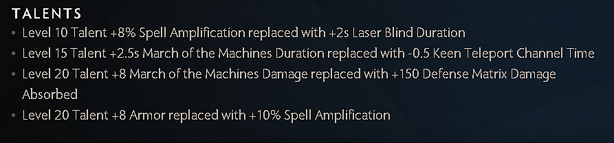 Tinker's talents have been modified in Patch 7.30.
