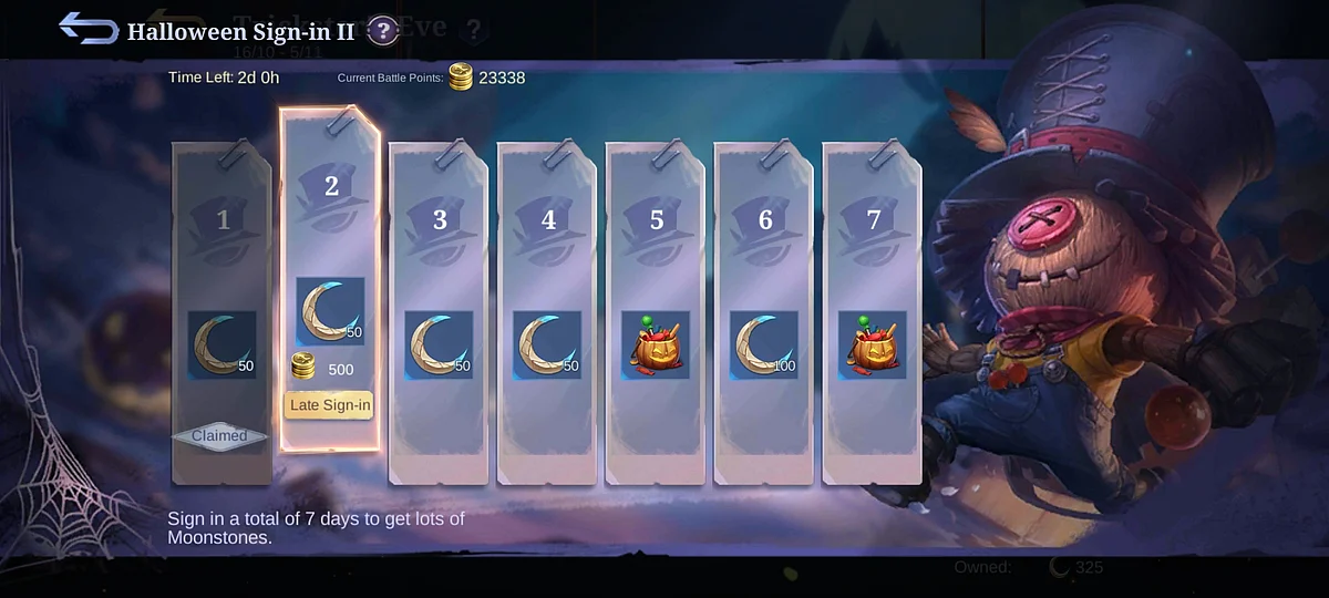 Halloween Sign-in event preview.