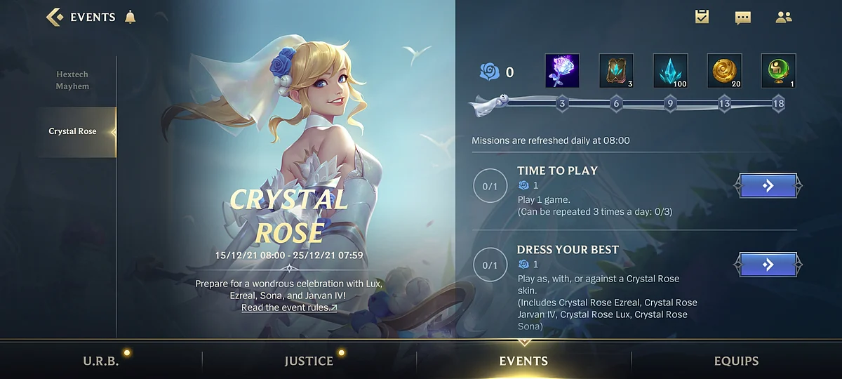 Wild Rift Crystal Rose Event: Missions and Rewards