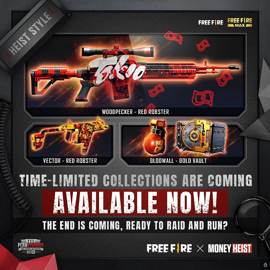 Free Fire x Money Heist Exclusive Limited-Time Collection