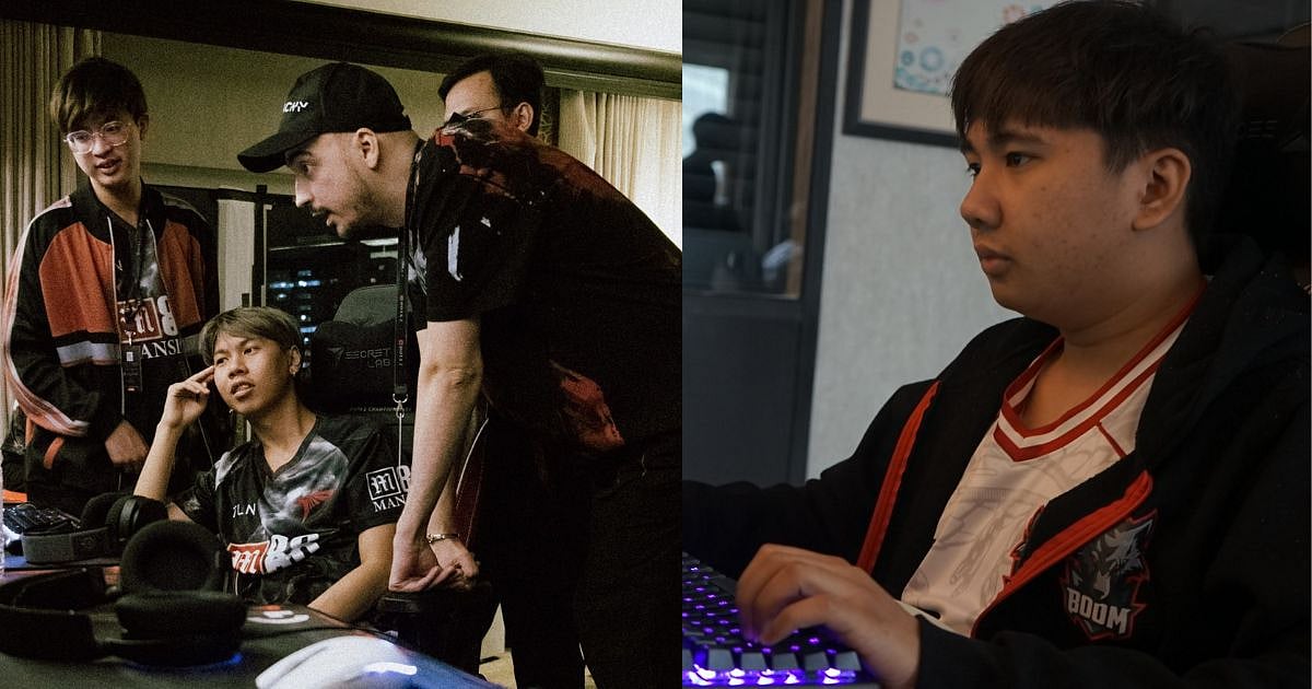 <div class="paragraphs"><p>Talon Esports' members and BOOM Esports' Yopaj at TI11</p></div>