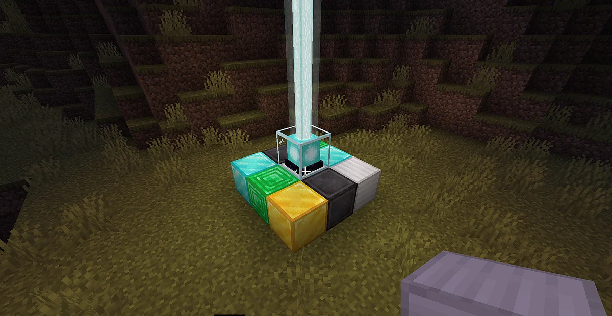 You can even use one block of each to create a pyramid and activate the beacon in Minecraft.