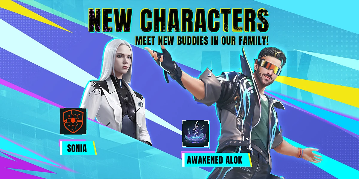 Free Fire New Characters - Sonia, Awakened Alok