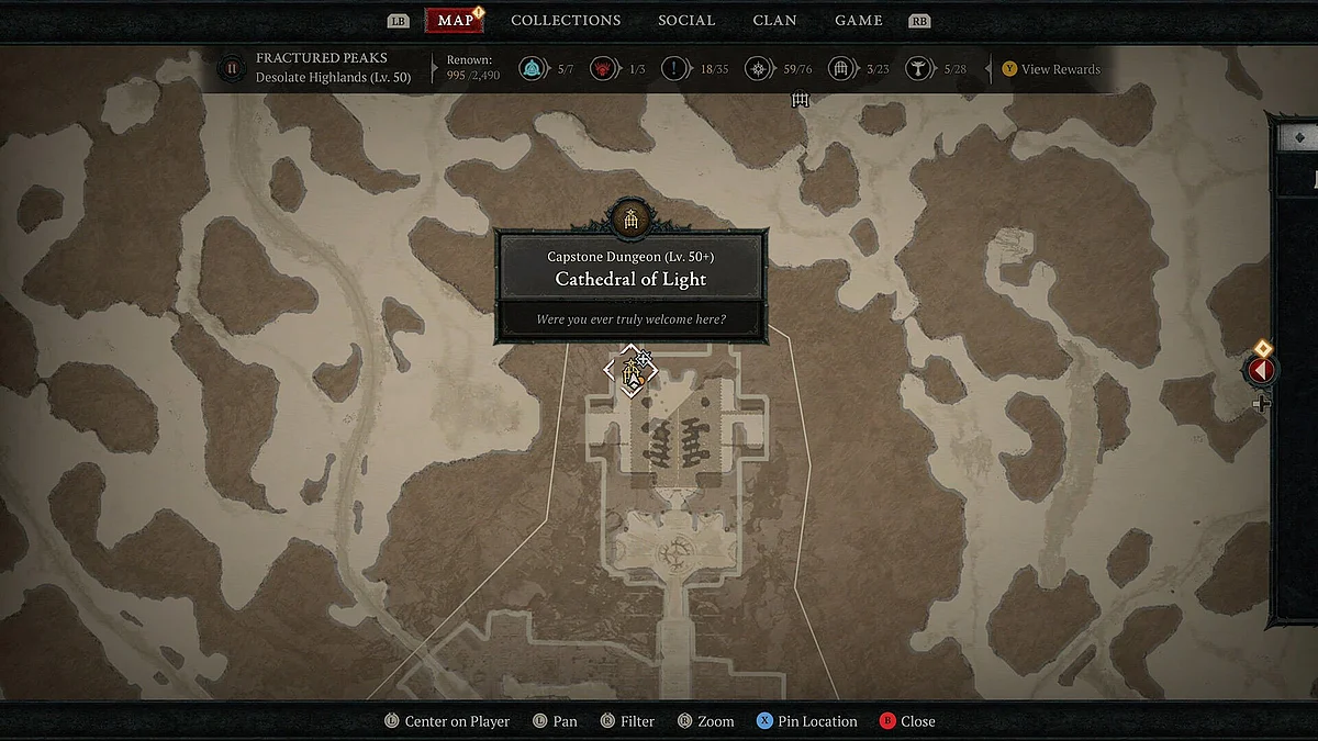 <div class="paragraphs"><p>The location of the first dungeon on the Map</p></div>