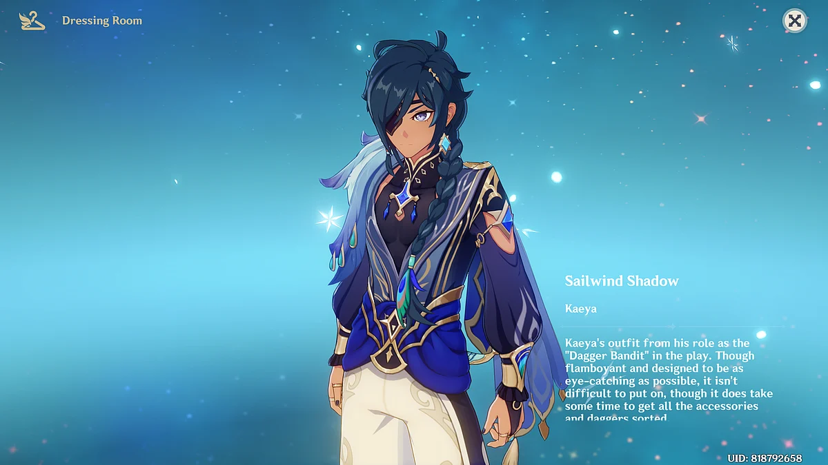 How to get Sailwind Shadow Kaeya outfit in Genshin Impact