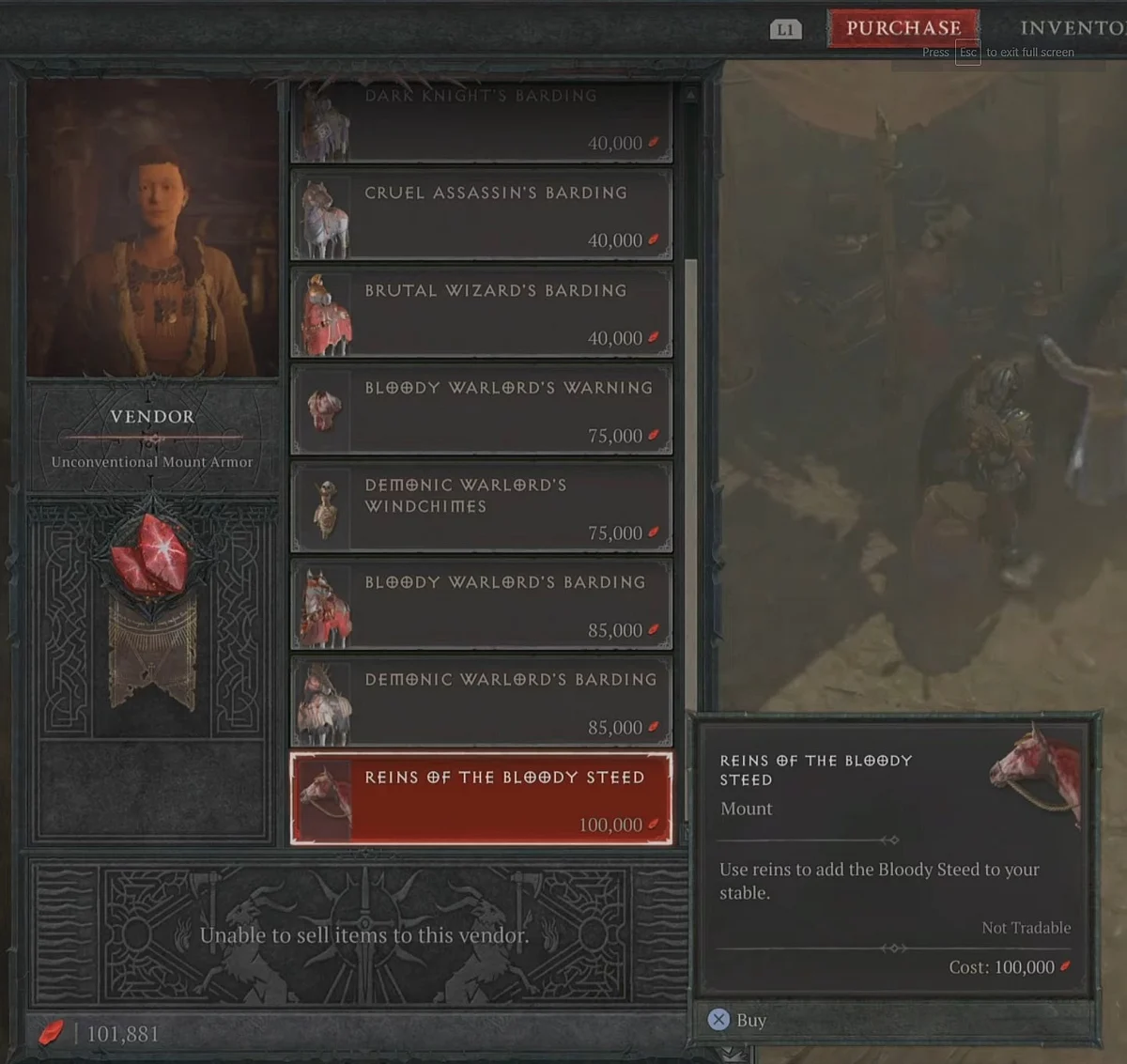 Reins of the Bloody Steed in Diablo 4