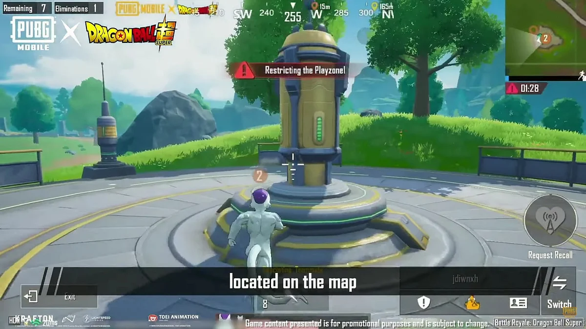 Recall Towers in BGMI Dragon Ball Mode