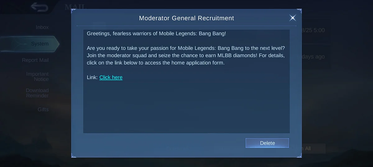 What is the General Recruitment in Mobile Legends