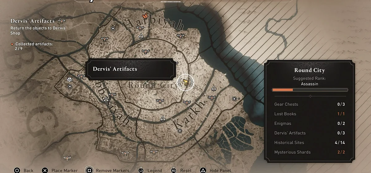 Locating Dervis' Artifacts