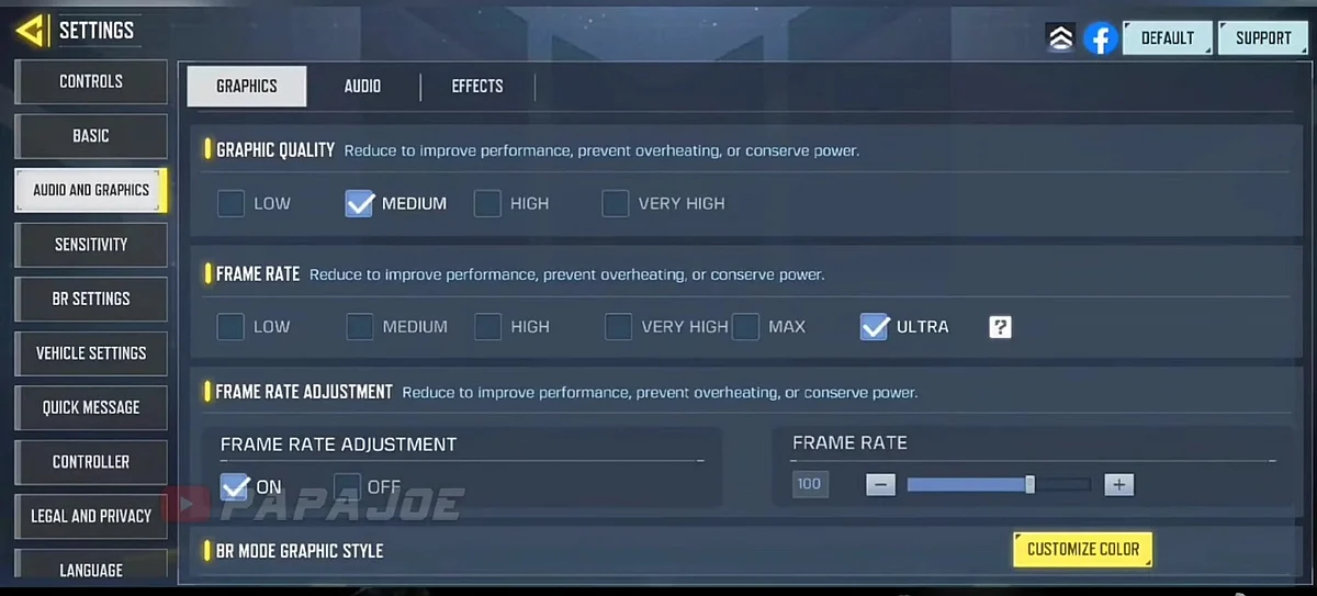 Frame Rate Optimization COD: Mobile