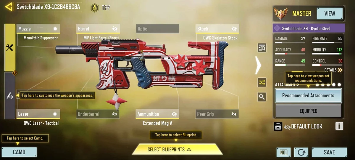Switchblade Loadout for CODM Season 11