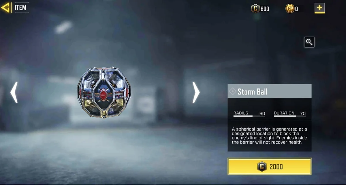 Unlock Stormball in Call of Duty Mobile for 2000 COD Credits.