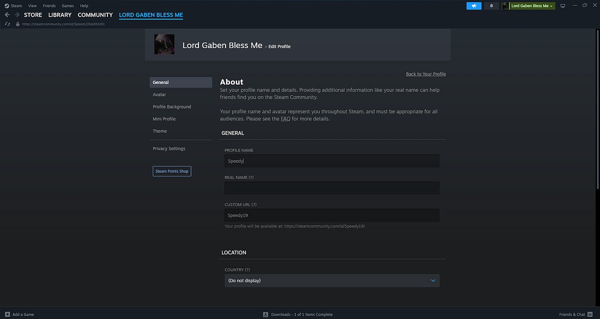 Changing Name Through Steam Profile