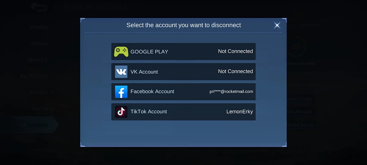 Tap on the “Disconnect 3rd Party Account”
