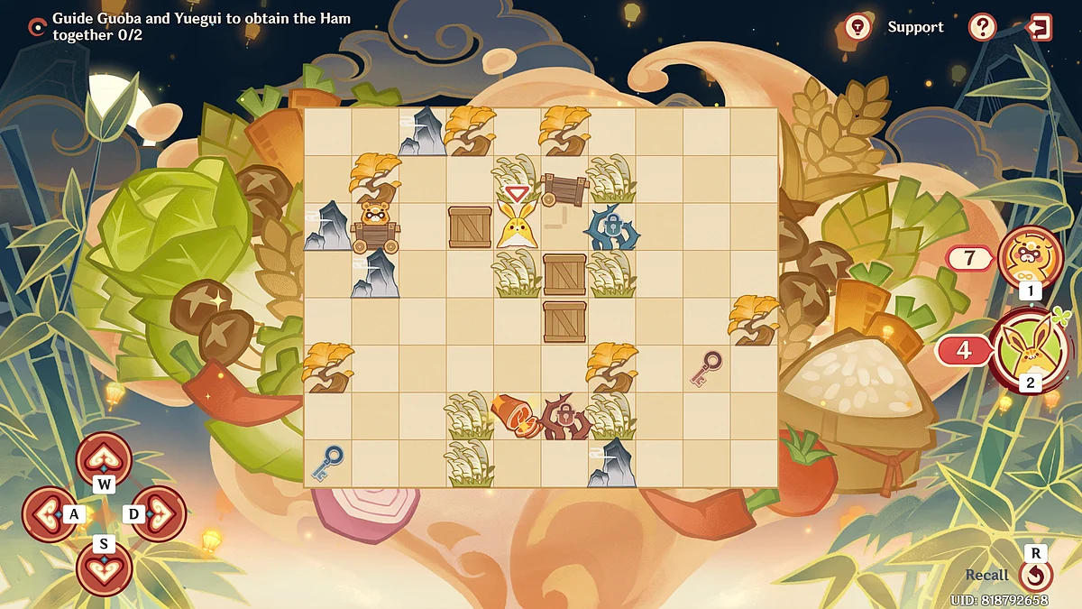 Have Yeugui move the nearest box one block to the left.