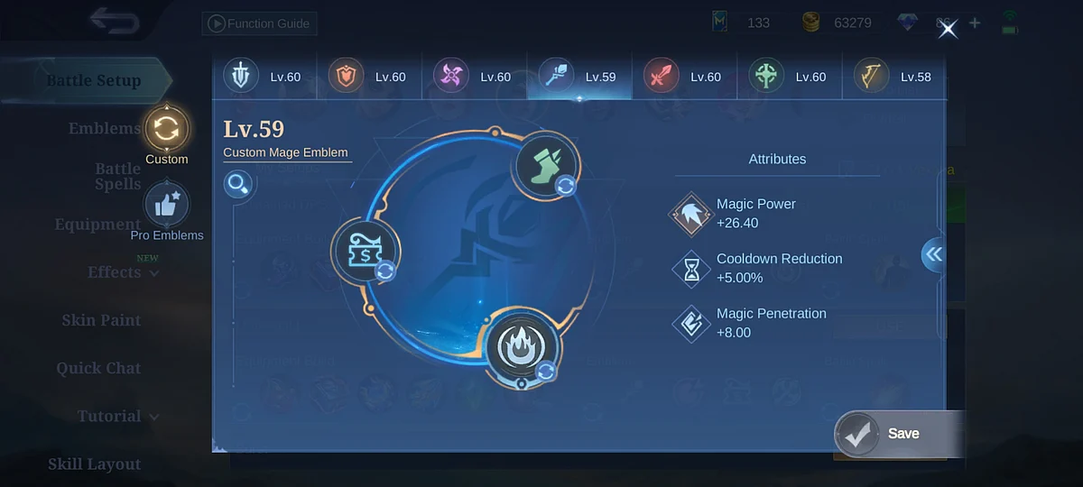 Best Vexana Emblem in Mobile Legends