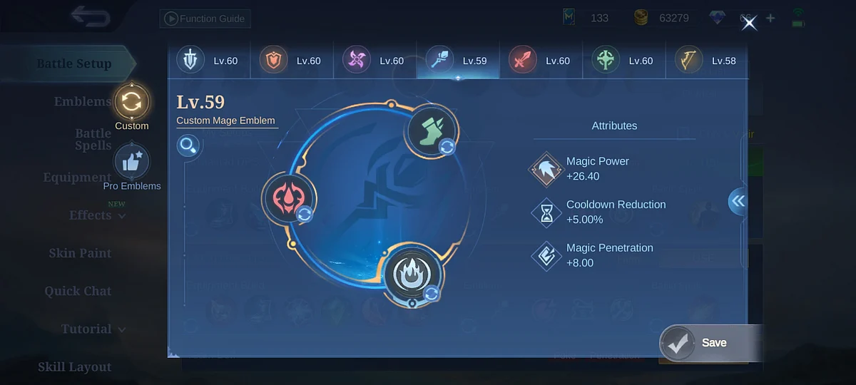 Best Valir Emblem in Mobile Legends