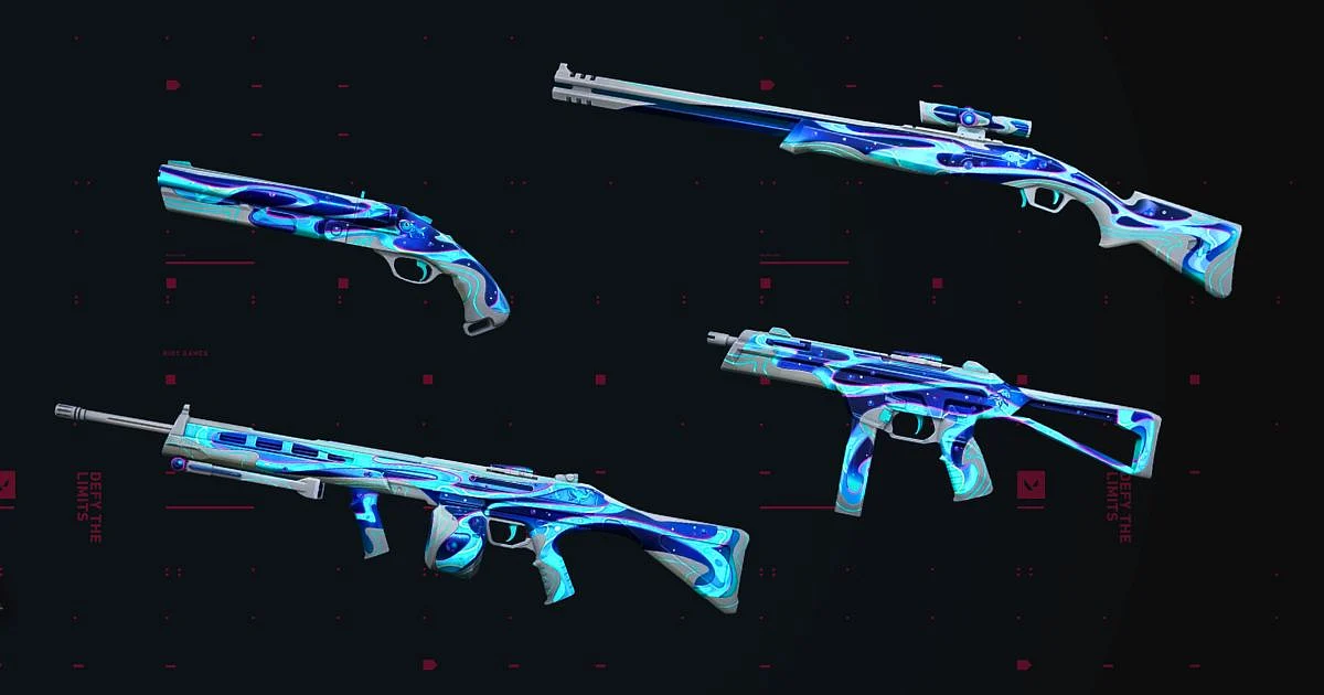 Valorant Episode 8 Act 2 Battle Pass: Aquatica Skinline