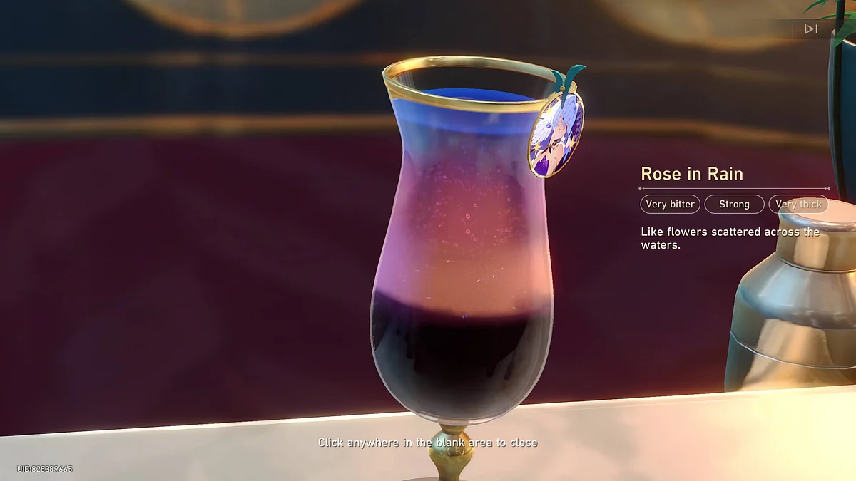 Honkai Star Rail Vignettes in a Cup Deduction Drink Recipes - Rose in Rain