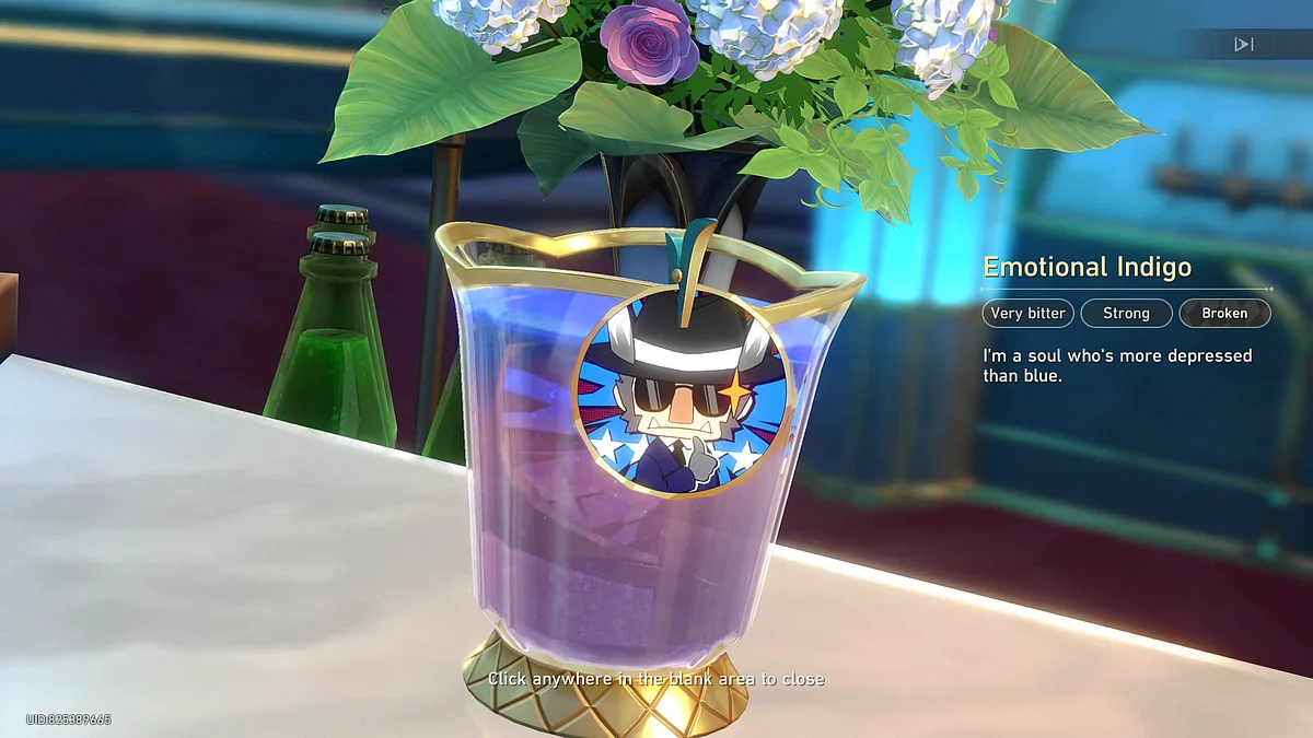 Honkai Star Rail Vignettes in a Cup Deduction Drink Recipes - Emotional Indigo