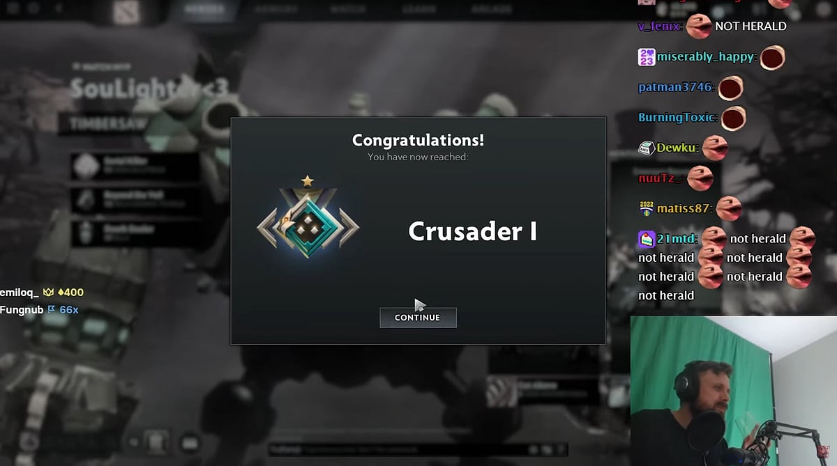 Forsen's Dota 2 rank