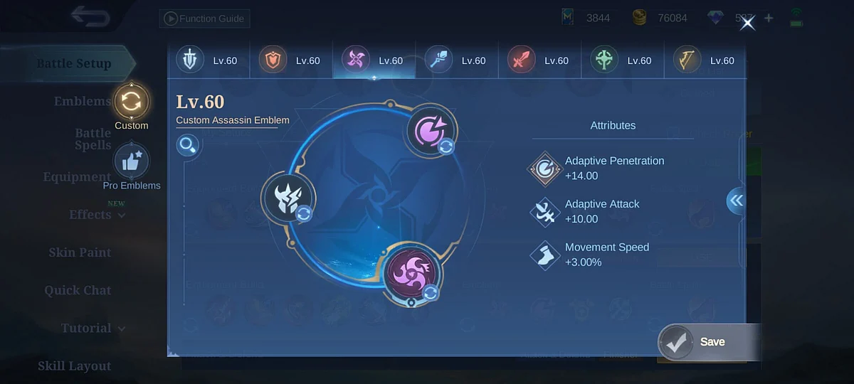 Best Roger Emblem in Mobile Legends