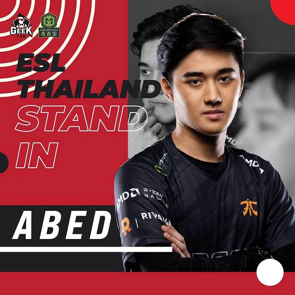 Abed to play as a stand-in for Geek Fam at ESL One Thailand