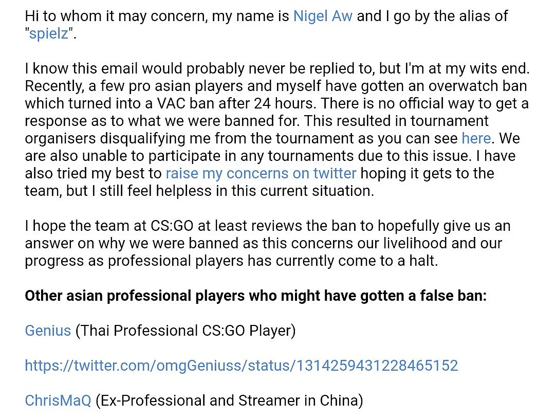 Asian CS:GO Pros And Streamers Receive False VAC Bans, No Response From Valve