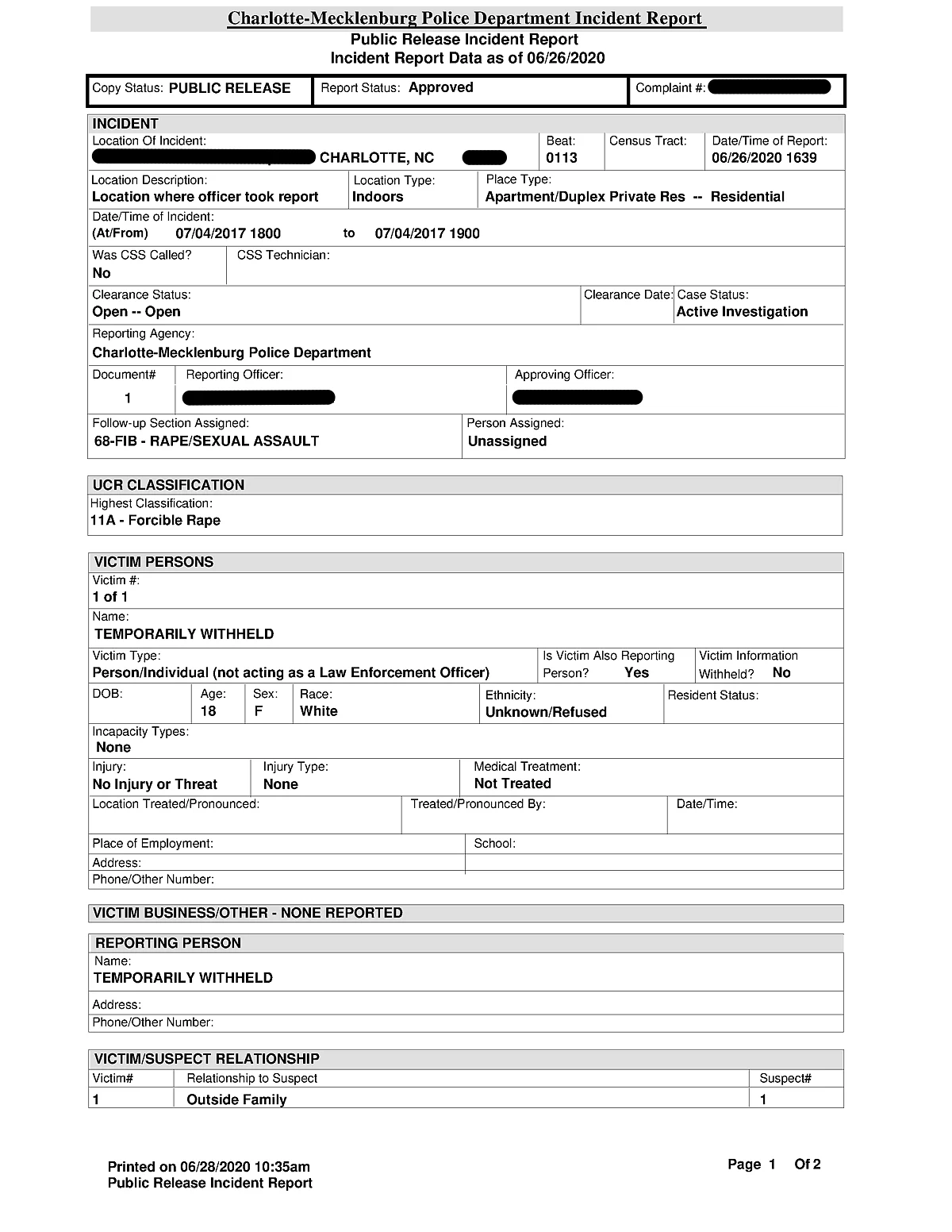 Melanie Files Police Report Against Launders for Allegedly Sexually Assaulting Her