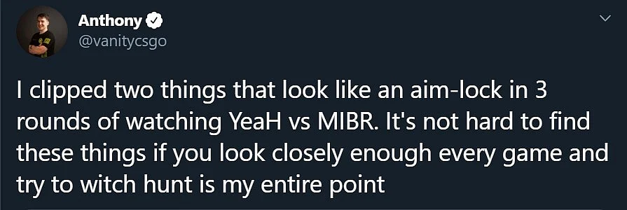 Chaos EC Player Vanity Tries to Debunk the Cheating Allegations Against the Team