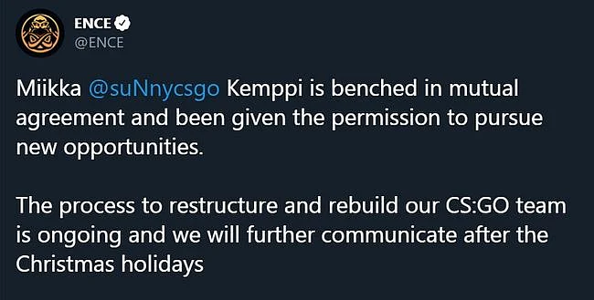VAC Banned CS:GO Pro Jamppi Might Leave ENCE & Move to Valorant