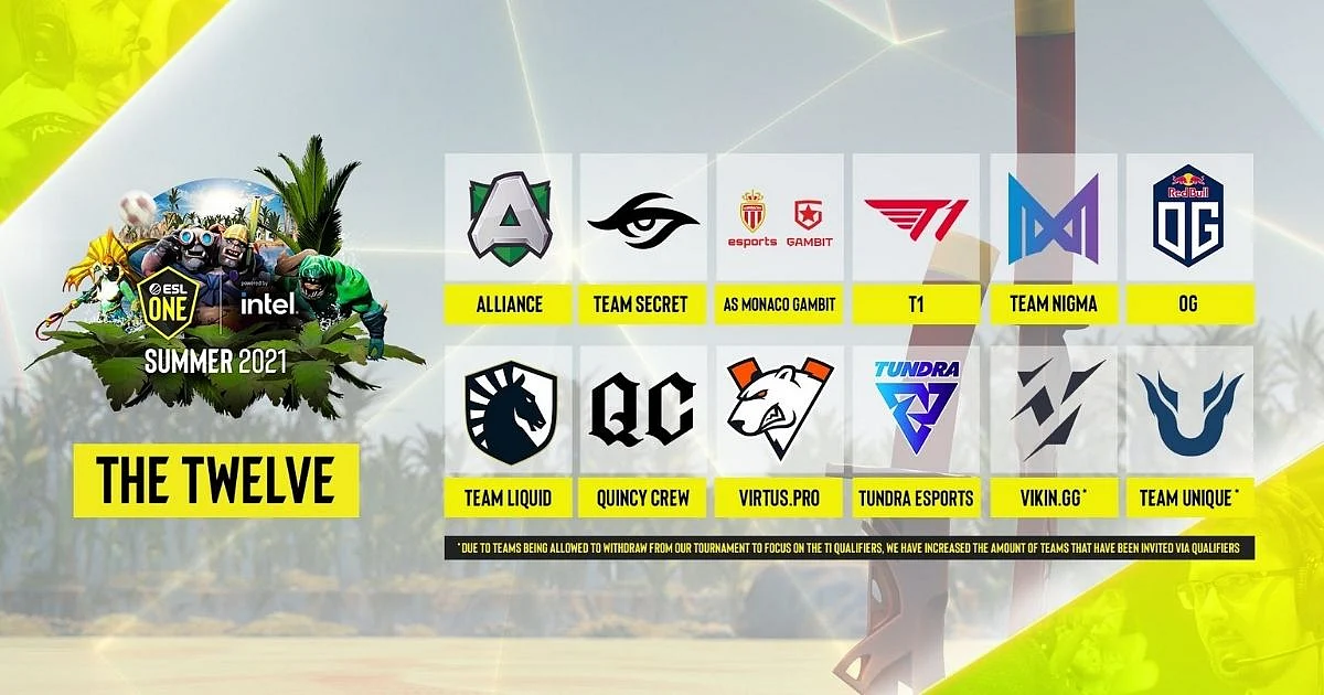 <div class="paragraphs"><p>Teams attending ESL One Summer 2021</p></div>