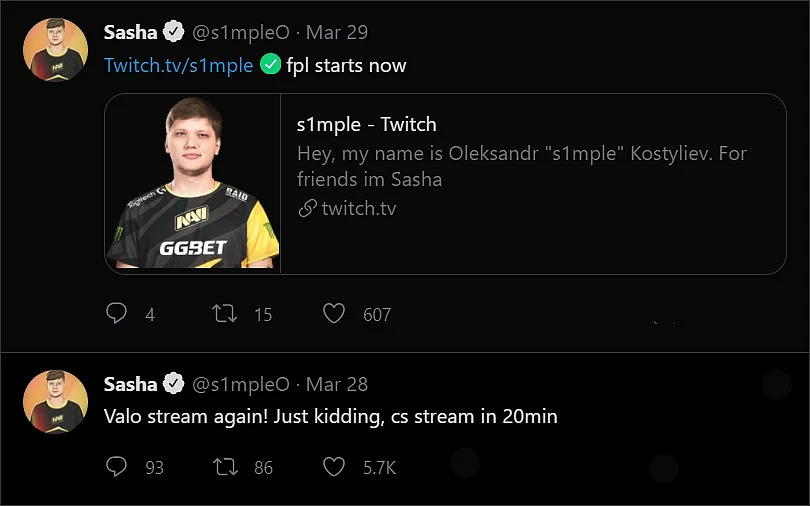 CS:GO Star Player S1mple Talks About Switching to Valorant