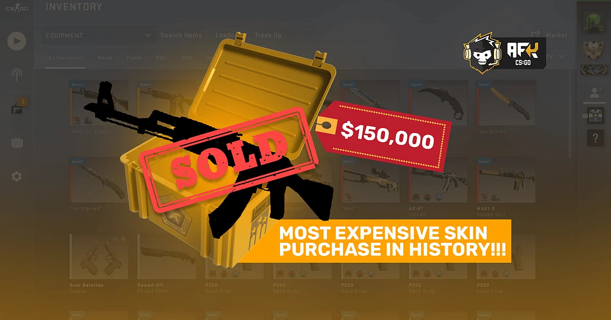 Most Expensive CS:GO Skin Sells For Record $150K