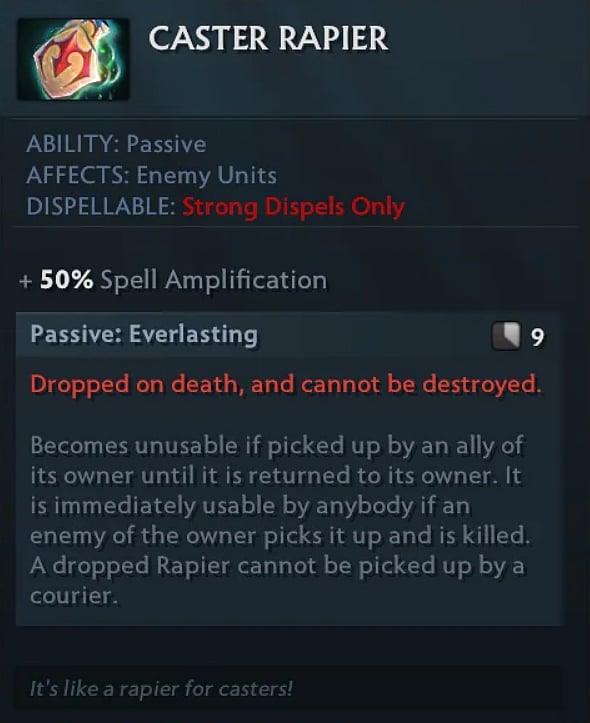 A Rapier For Spell Damage? Dota 2 Exploits Adds New Items to Game