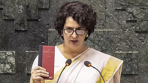 Priyanka Gandhi takes MP Oath