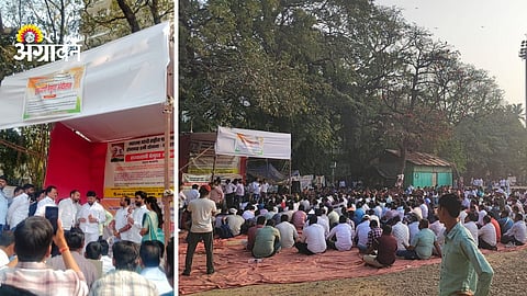 MGNREGA contract employees protest in Mumbai