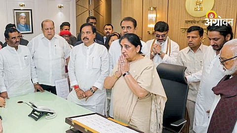 Sunetra Pawar emotional post after taking charge as Deputy CM