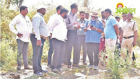 Central team inspection of Sina river flood damage