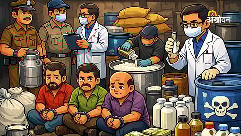 Fake milk production using paraffin chemical in Ahilyanagar