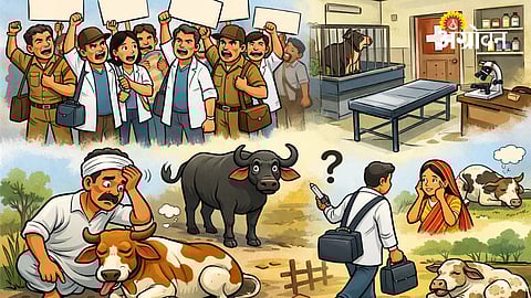 Maharashtra government veterinary doctors protest news