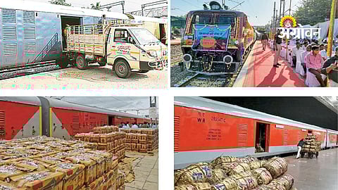Benefits of rail transport for agricultural produce India
