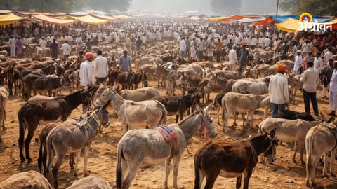 Madhi donkey market Maharashtra annual fair