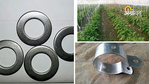 shade net house structure design using GI pipes