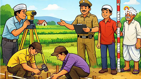 Land survey fraud penalty license cancellation India