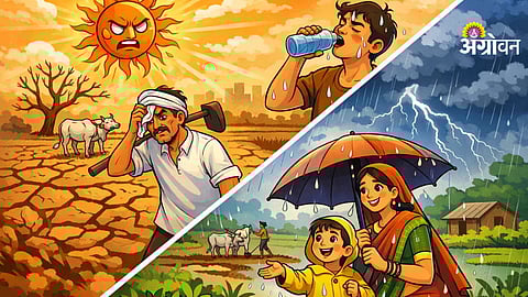 IMD weather alert heat and rain