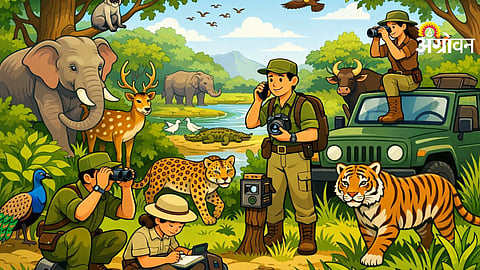 Forest department wildlife monitoring event