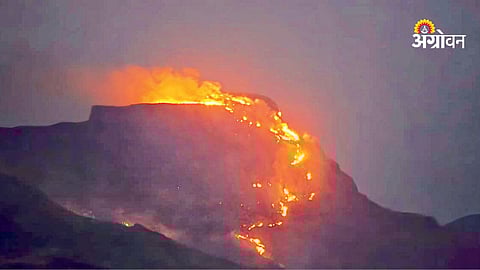 Rajdher hill forest fire