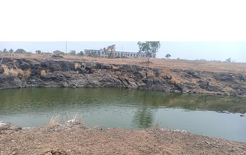 Water stored in stone quarries.